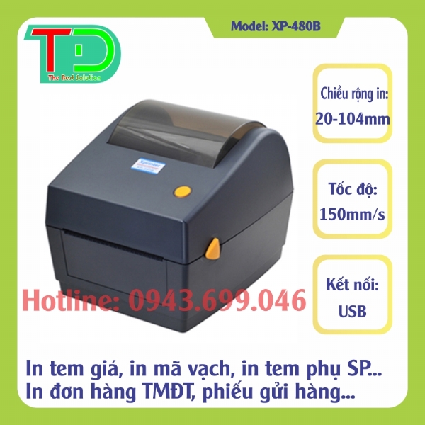 Máy In Mã Vạch Xprinter XP-480B