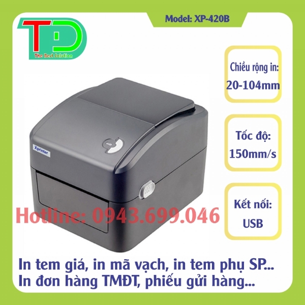 Máy In Mã Vạch Xprinter XP-420B